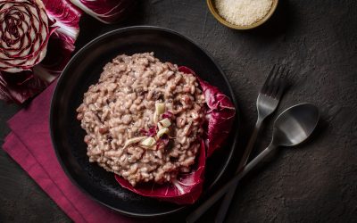 Risotto radicchio e formaggio