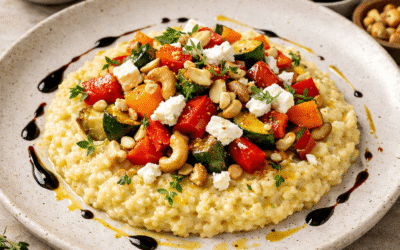 Miglio decorticato con verdure arrosto, feta e note agrumate