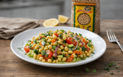 Insalata di soia gialla con verdure croccanti