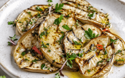 Melanzane bianche grigliate marinate