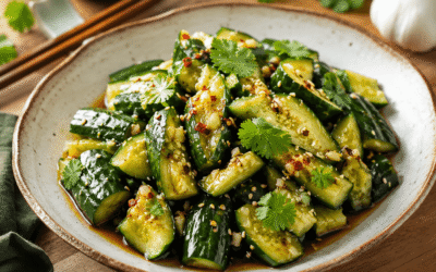 Insalata asiatica di cetrioli lunghi piccanti